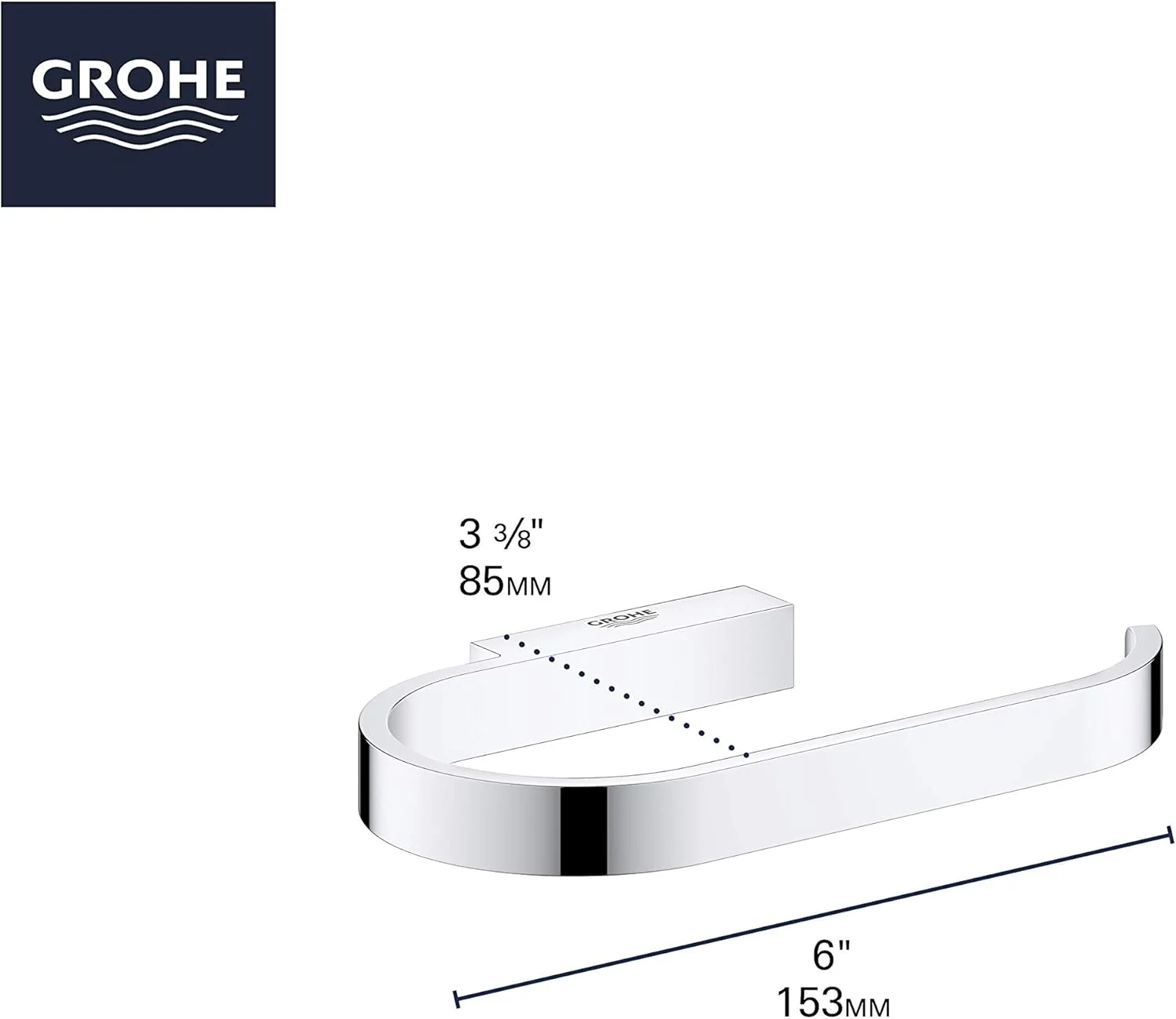 GROHE 41068GN0 Selection Toilet Paper Holder, Brushed Cool Sunrise