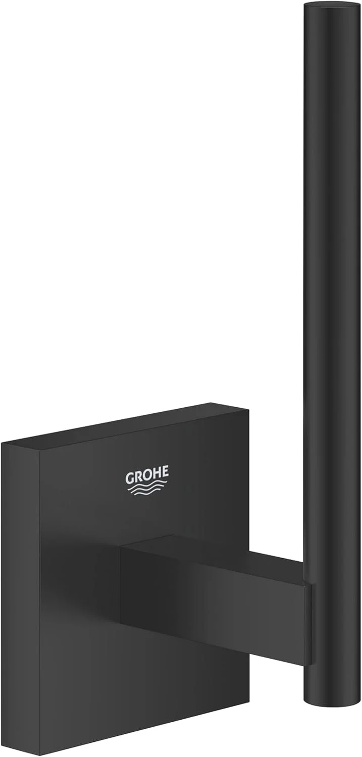 نگهدارنده رول توالت زاپاس GROHE Start Cube 409792430 برای نگهداری بدون نیاز به سوراخکاری (نگهدارنده رول دستمال کاغذی توالت چسبی، چسب جداگانه خریداری شود، مناسب برای سوراخکاری، همراه با پیچ و رولپلاک)