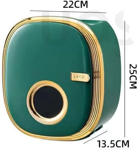 جا دستمال کاغذی دیواری GPERSGU، لوکس و ضد آب، پلاستیکی، مناسب نگهداری دستمال توالت، لوازم جانبی حمام (سفید)