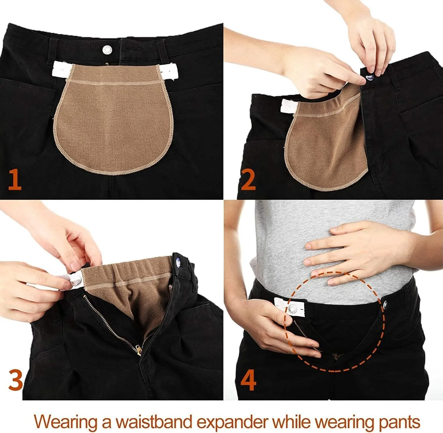 ست 5 عددی کمربند بارداری برای شلوار بارداری، لباس بارداری زنانه و لباس های بارداری شیک