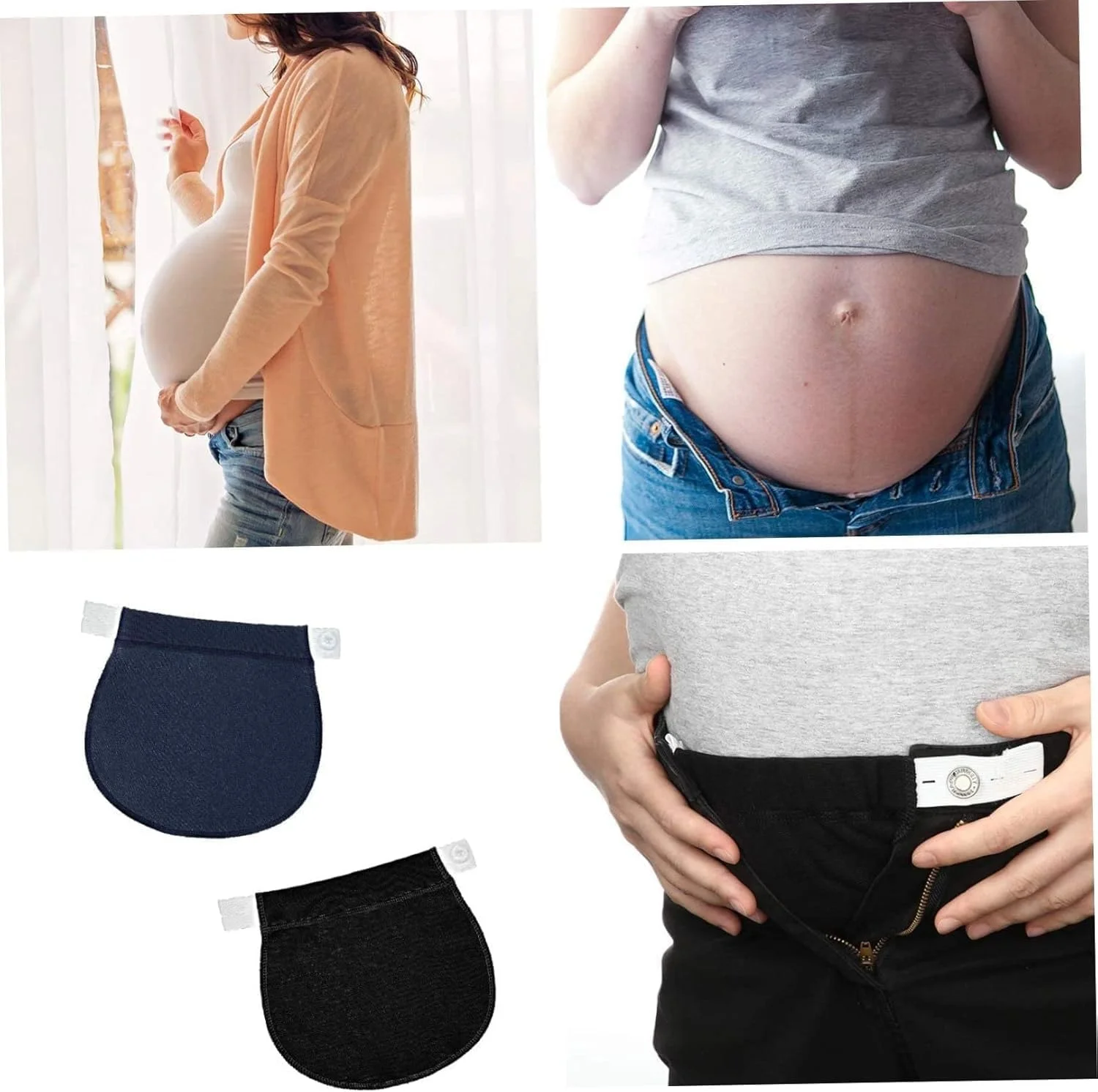 ست 5 عددی کمربند بارداری برای شلوار بارداری، لباس بارداری زنانه و لباس های بارداری شیک