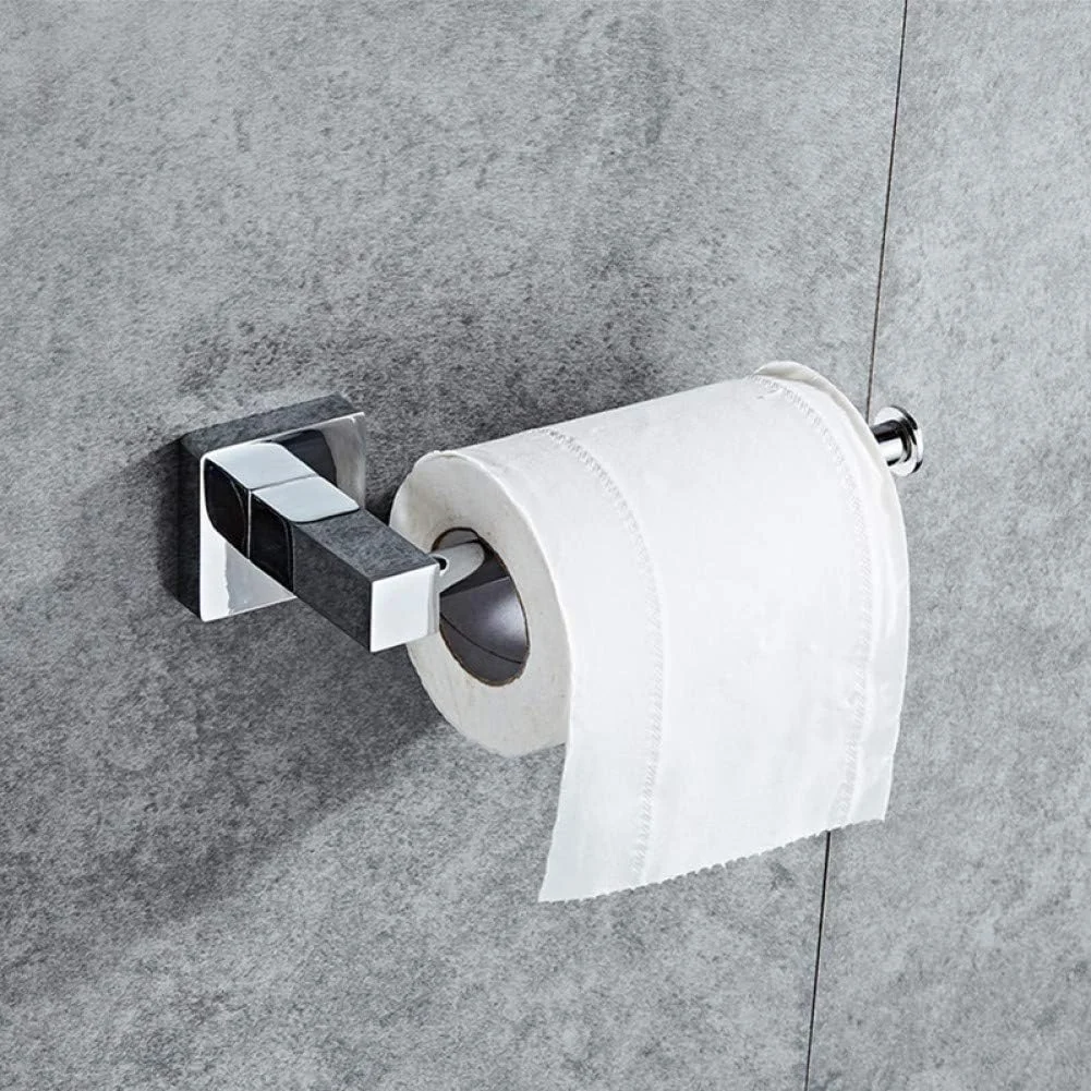 نگهدارنده رول دیواری GHQERTY لوازم جانبی سخت افزاری حمام استیل ضد زنگ 304 نگهدارنده کاغذ توالت قفسه حوله قفسه ذخیره سازی کاغذ رول توالت حمام