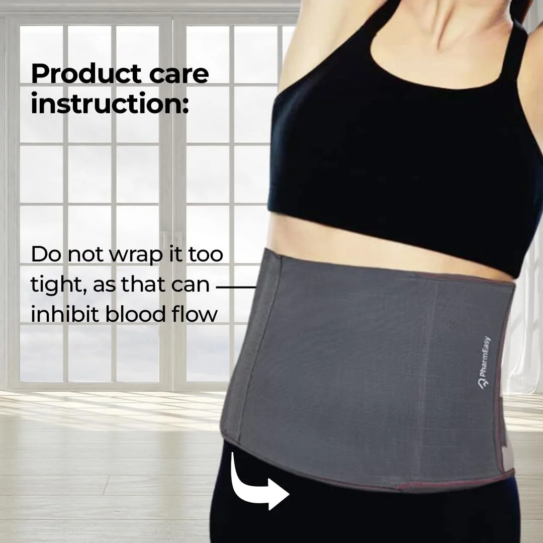 کمربند شکمی نایلونی پس از زایمان PharmEasy برای زنان و مردان - حمایت از کمر در دوران بارداری پس از زایمان، بعد از عمل سزارین، لاغری و کاهش وزن - برای شکم، شکم - سایز آزاد