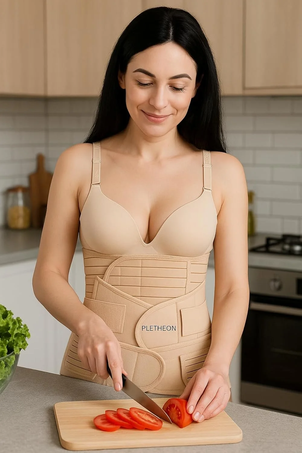 کمربند شکمی 3 در 1 PLETHEON بعد از زایمان، کمربند فرم دهنده، دور کمر و لگن، لباس فرم لاغری بعد از بارداری، فرم دهنده بدن برای کاهش شکم، سایز آزاد (مناسب برای دور کمر 30 تا 46 اینچ)