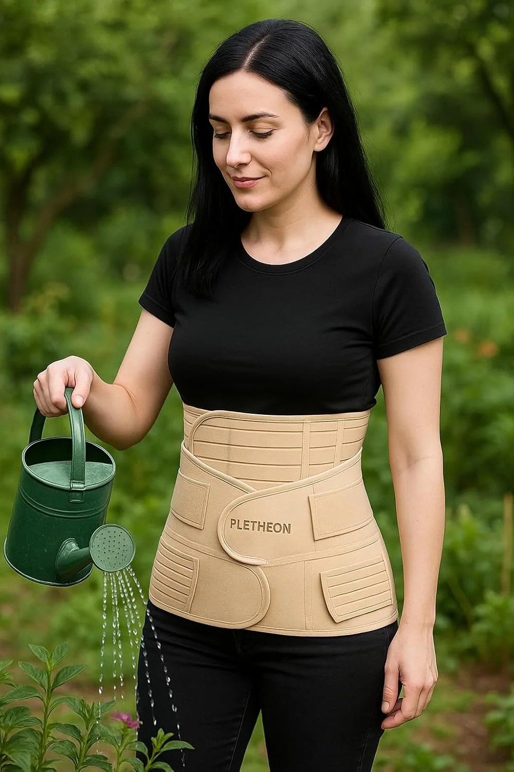 کمربند شکمی 3 در 1 PLETHEON بعد از زایمان، کمربند فرم دهنده، دور کمر و لگن، لباس فرم لاغری بعد از بارداری، فرم دهنده بدن برای کاهش شکم، سایز آزاد (مناسب برای دور کمر 30 تا 46 اینچ)