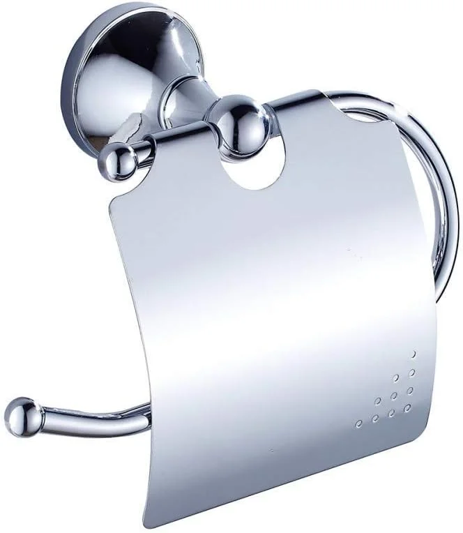 GHQERTY جا دستمال کاغذی توالت، لوازم جانبی حمام، 1 عدد جا کاغذی، ساده، قابل حمل، کروم اندود، آویز دیواری، مسی، جا دستمال کاغذی رولی حمام، لوازم جانبی، قفسه نگهداری