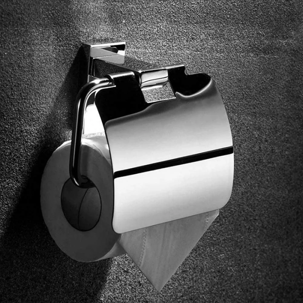 جا دستمال توالت GHQERTY، لوازم جانبی حمام، جا دستمال کاغذی، استیل ضد زنگ، ضد آب، جعبه دستمال آویز، قفسه، مناسب هتل، نصب دیواری