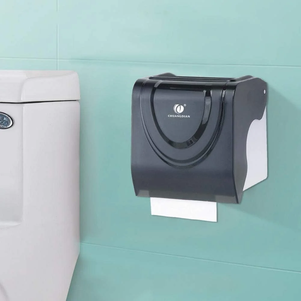 نگهدارنده دستمال توالت GHQERTY، لوازم جانبی حمام، نگهدارنده دستمال توالت پلاستیکی ضد آب، جعبه نگهداری دستمال کاغذی ABS، جعبه دستمال کاغذی رولی دیواری مشکی نگهدارنده دستمال توالت GHQERTY، لوازم جانبی حمام، نگهدارنده دستمال توالت پلاستیکی ضد آب، جعبه نگهداری دستمال کاغذی ABS، جعبه دستمال کاغذی رولی دیواری مشکی