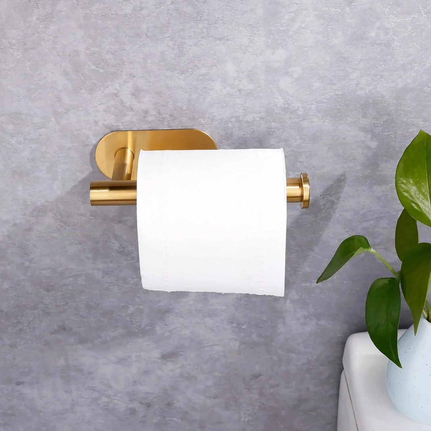 نگهدارنده دستمال توالت طلایی Gewtur، نگهدارنده رول دستمال توالت خود چسب بدون نیاز به سوراخکاری، نصب دیواری برای آشپزخانه، حمام، توالت، استیل ضد زنگ (2 عدد) نگهدارنده دستمال توالت طلایی Gewtur، نگهدارنده رول دستمال توالت خود چسب بدون نیاز به سوراخکاری، نصب دیواری برای آشپزخانه، حمام، توالت، استیل ضد زنگ (2 عدد)