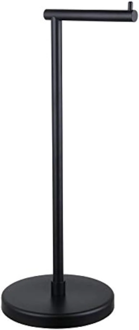 پایه نگهدارنده دستمال توالت GERZWY، مدرن، استیل ضد زنگ SUS304، ضد زنگ، ایستاده، مشکی مات