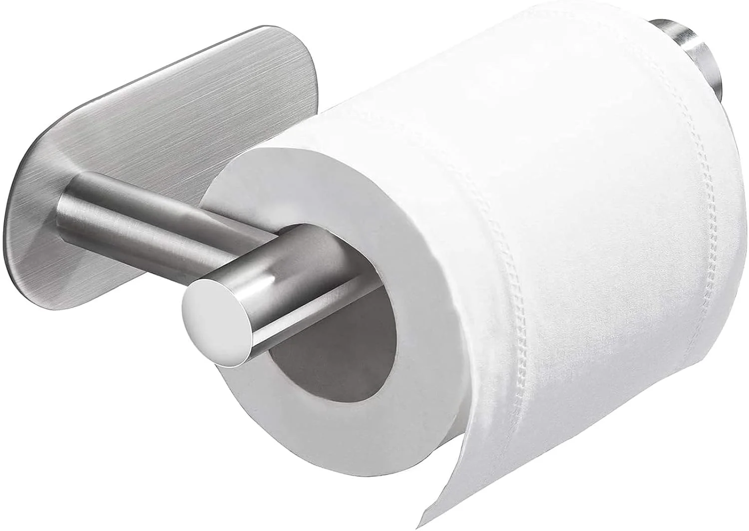 جا دستمال کاغذی چسبی GeRRiT - نگهدارنده رول توالت چسبی برای حمام و آشپزخانه، نصب آسان روی دیوار، استیل ضد زنگ برس خورده (نقره ای - 2 عدد) جا دستمال کاغذی چسبی GeRRiT - نگهدارنده رول توالت چسبی برای حمام و آشپزخانه، نصب آسان روی دیوار، استیل ضد زنگ برس خورده (نقره ای - 2 عدد)