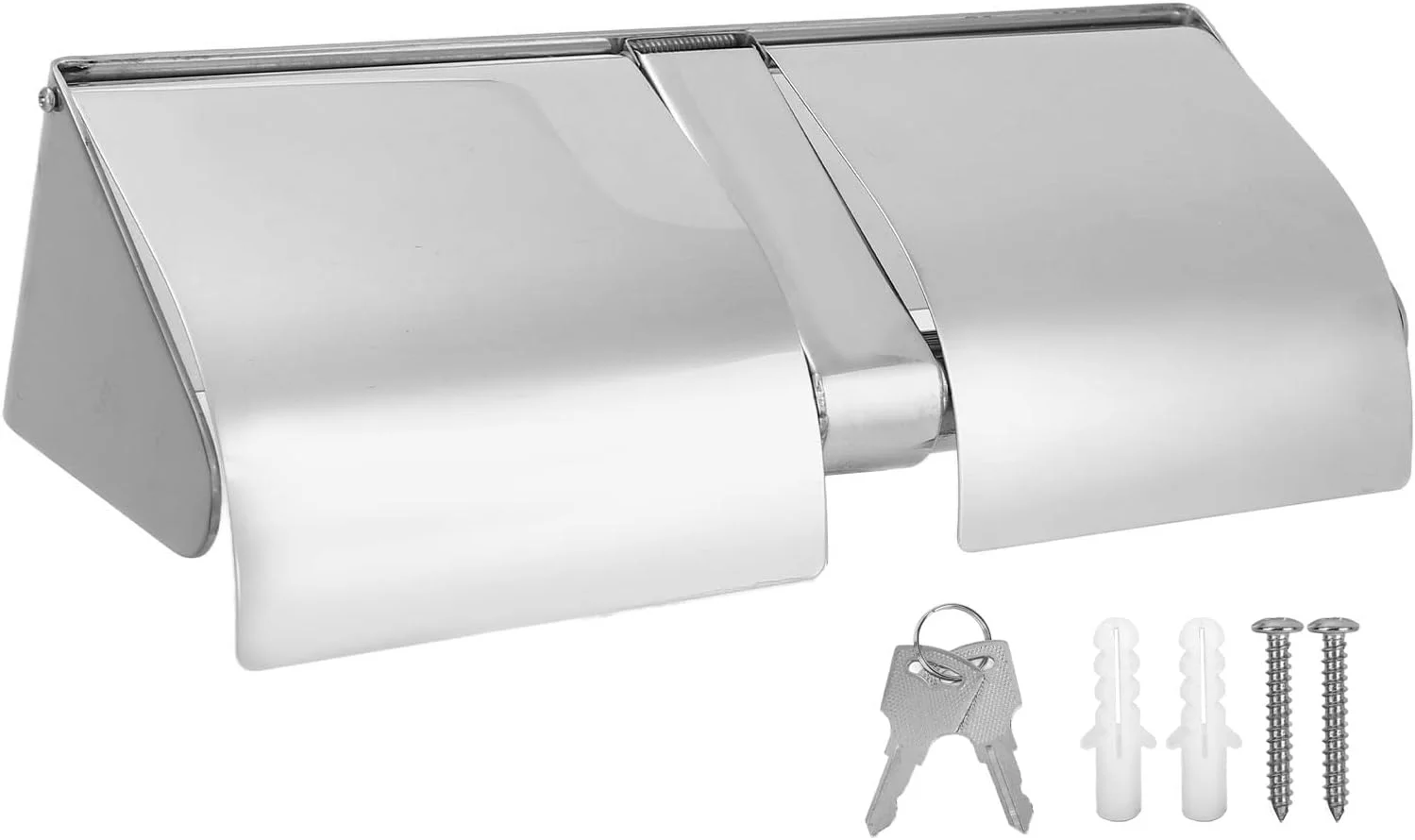 جا دستمال توالت Gearwell، پخش کننده دستمال کاغذی حمام، قفسه دو رول کاغذی، قفسه توالت سرویس بهداشتی، نگهدارنده دو رول استیل 304 نصب شده روی دیوار