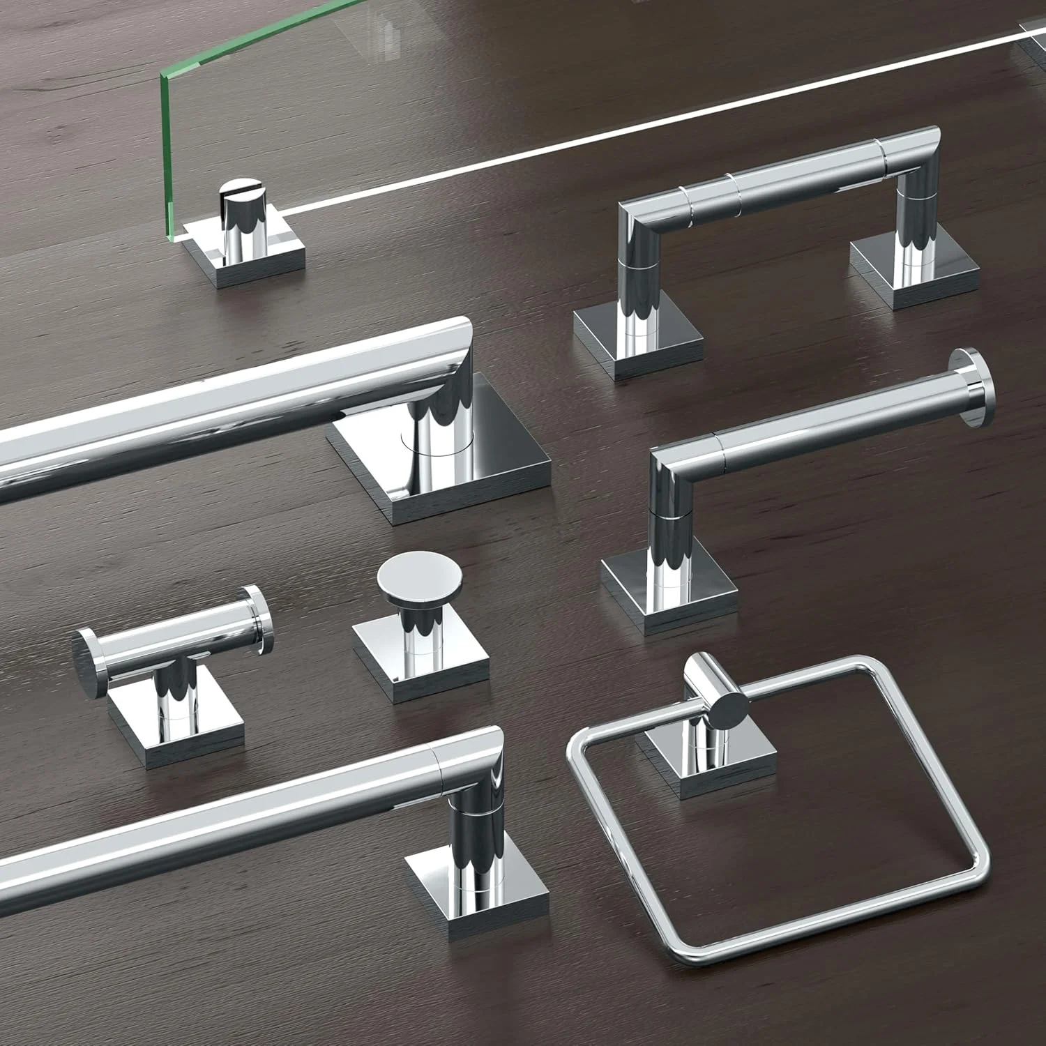 Gatco 5633B Glam Too Standard Toilet Paper Holder, Chrome