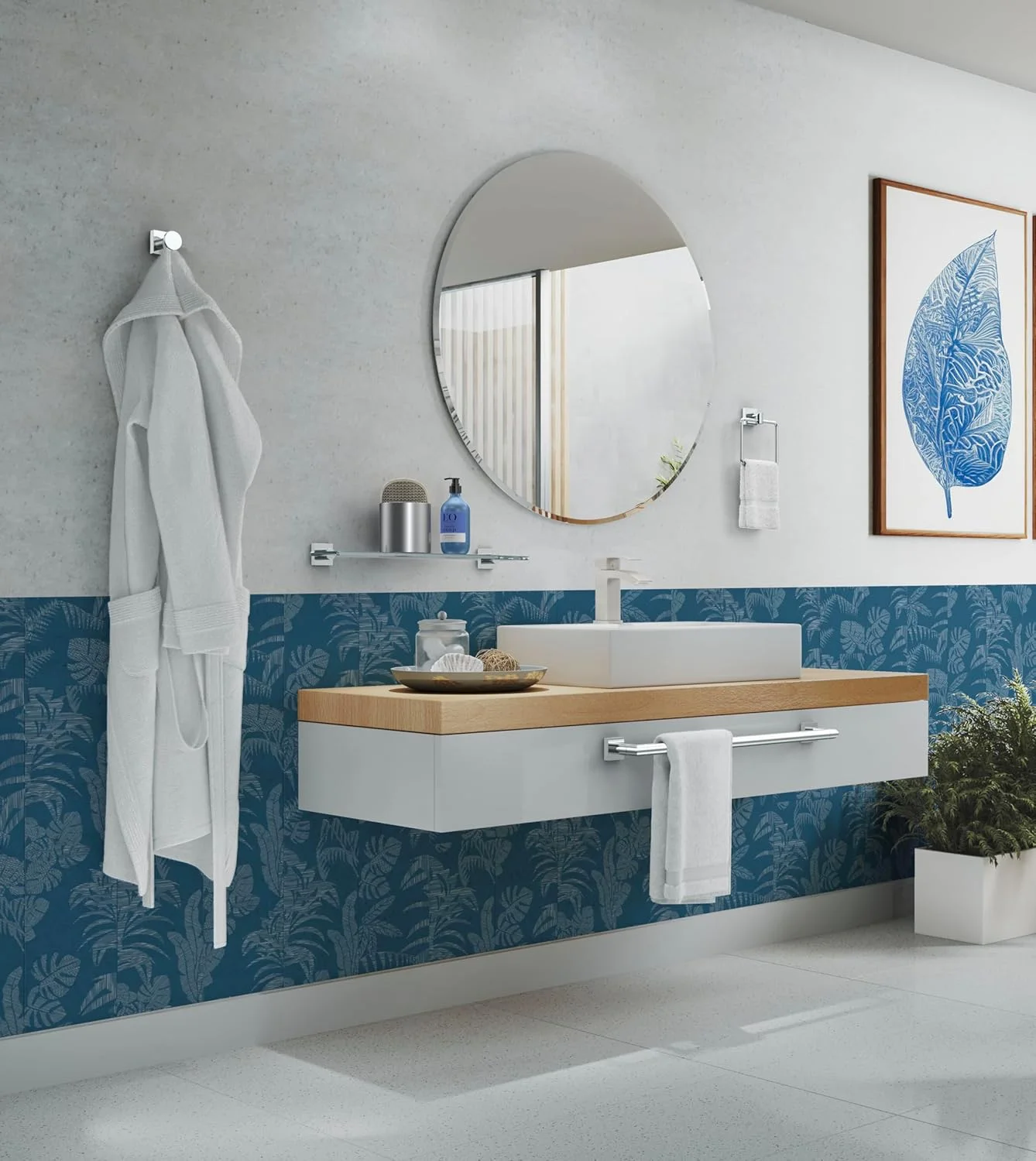 Gatco 5633B Glam Too Standard Toilet Paper Holder, Chrome