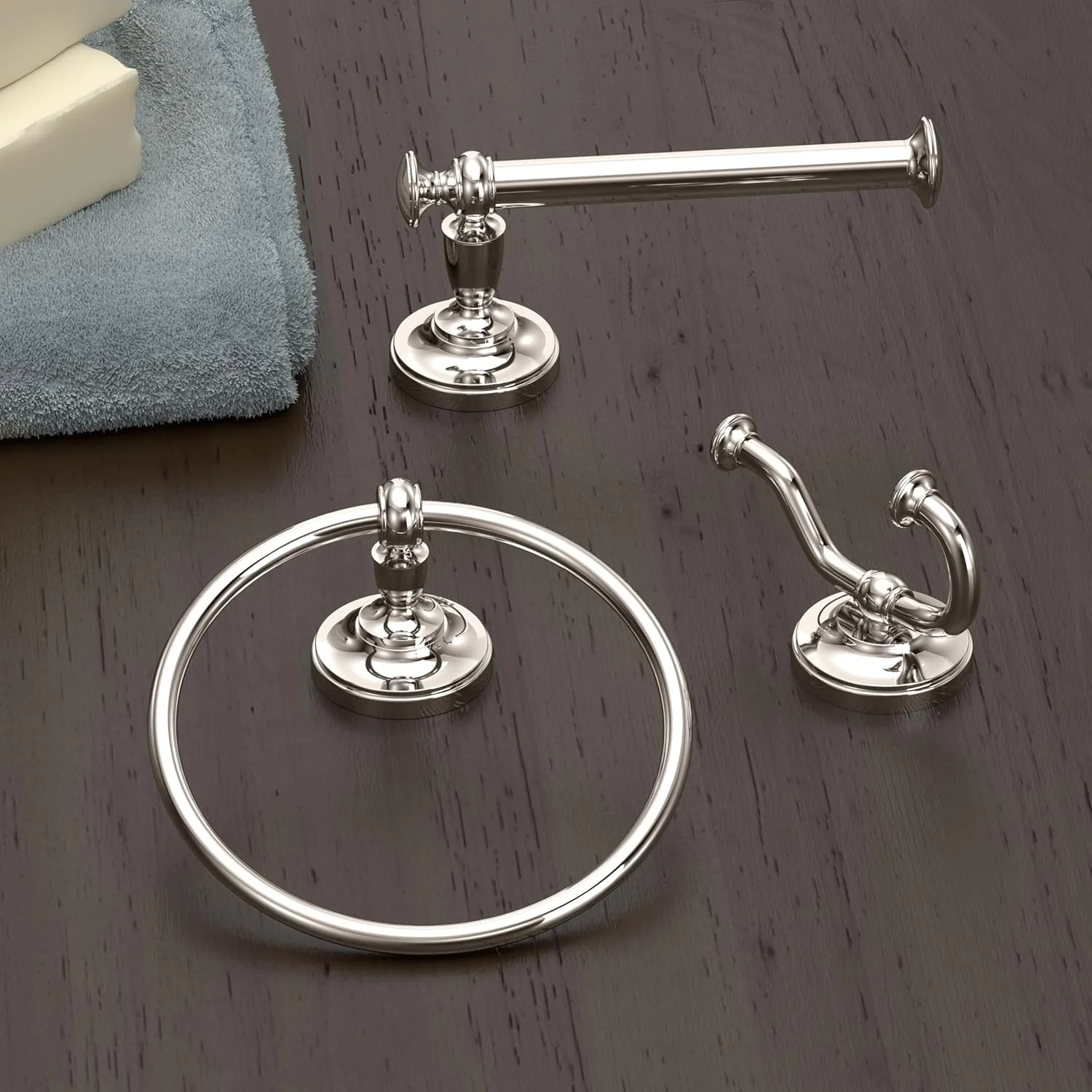 نگهدارنده دستمال توالت گاتکو مدل 4123 Tavern، نیکل براق