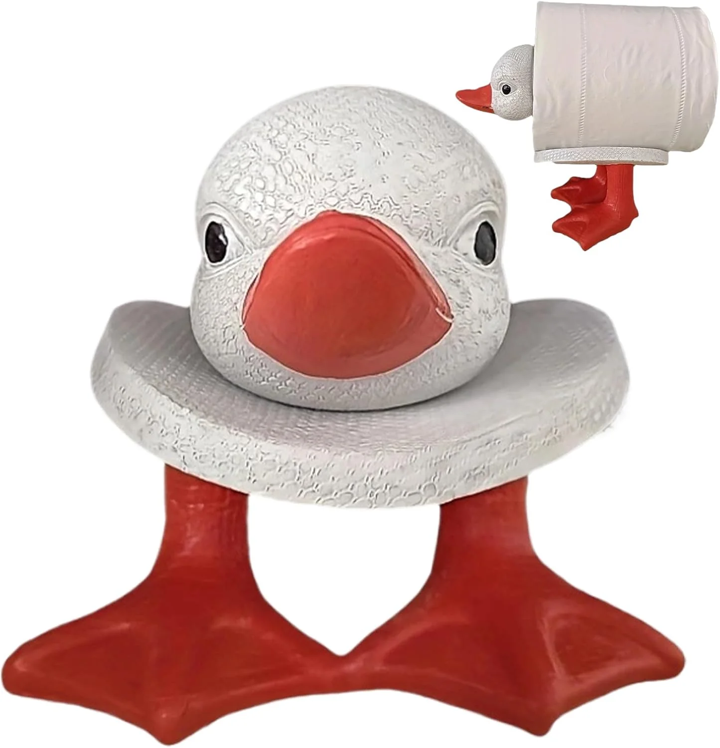 Funny Toilet Paper Holder | Duck Paper Roll Storage Stand - Cute Bathroom Accessory, Self-standing Tissue Rack for Restroom Apartment Under-Cabinet