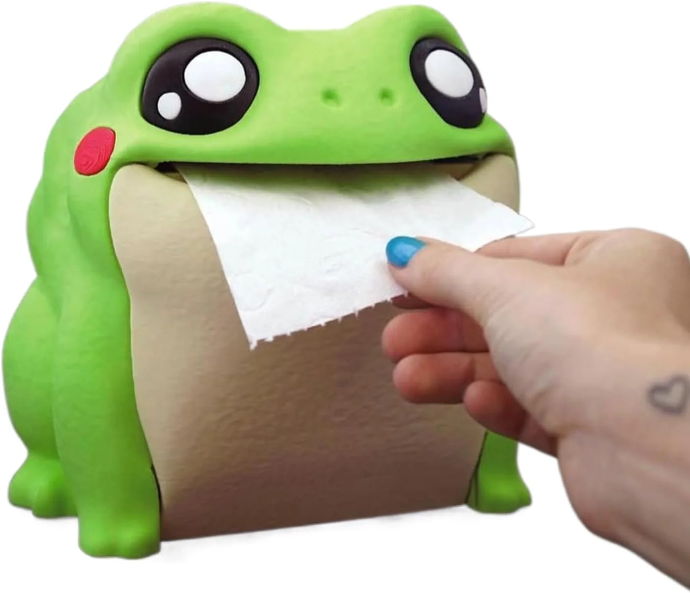 جا دستمال توالت خنده دار | جا دستمال کاغذی قورباغه ای بامزه دو طرفه - جا دستمال کاغذی سه بعدی کارتونی، سازمان دهنده حمام برای استفاده روزمره در سرویس بهداشتی، اتاق خواب، میز توالت، خانه و خوابگاه