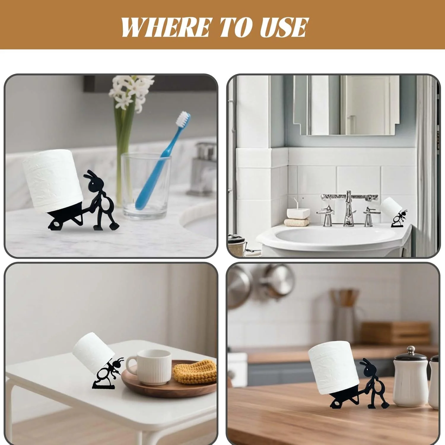 جا دستمال کاغذی طرح حیوانات بامزه - پخش کننده دستمال کاغذی تزئینی برای حمام، آشپزخانه، اتاق خواب و اتاق نشیمن - پایه مشکی برای نگهداری روی میز (چرخ دستی مشکی) جا دستمال کاغذی طرح حیوانات بامزه - پخش کننده دستمال کاغذی تزئینی برای حمام، آشپزخانه، اتاق خواب و اتاق نشیمن - پایه مشکی برای نگهداری روی میز (چرخ دستی مشکی)