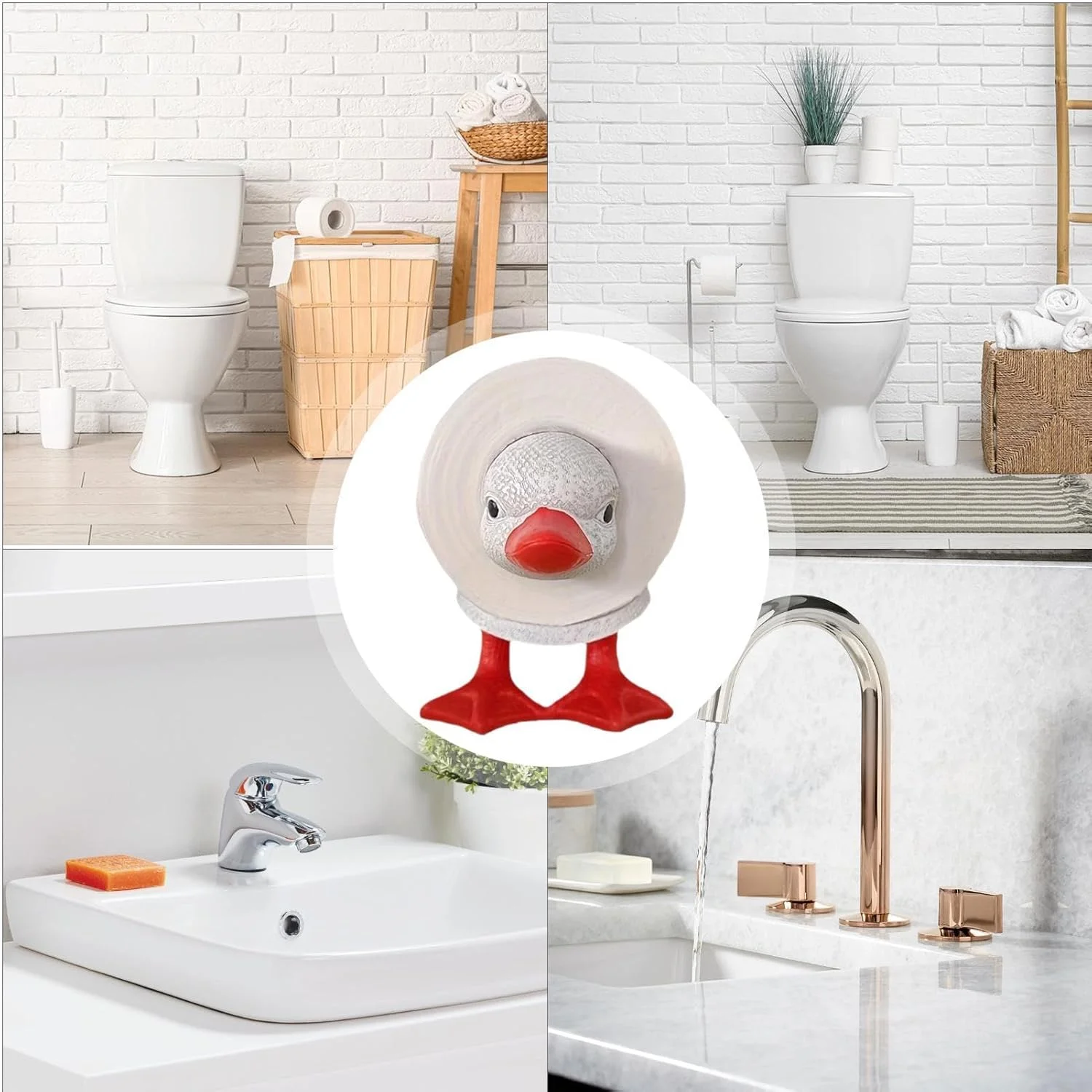 Funny Toilet Paper Holder | Duck Toilet Roll Holder - Decorative Self-standing Tissue Rack Bathroom Restroom Apartment Under-Cabinet Accessory Funny Toilet Paper Holder | Duck Toilet Roll Holder - Decorative Self-standing Tissue Rack Bathroom Restroom Apartment Under-Cabinet Accessory