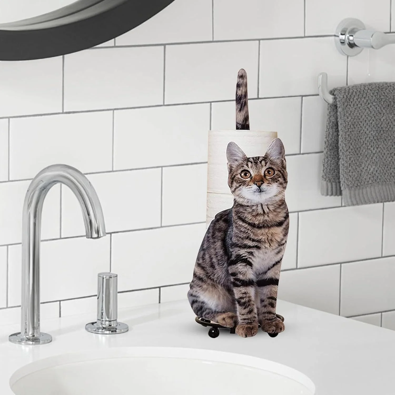 Freestanding Toilet Paper Holder,Cat Shape Toilet Paper Roll Holder | Small Space Vertical Rack, Cute Decoration Storage Use for Home, Dormitory, Spa Center Freestanding Toilet Paper Holder,Cat Shape Toilet Paper Roll Holder | Small Space Vertical Rack, Cute Decoration Storage Use for Home, Dormitory, Spa Center