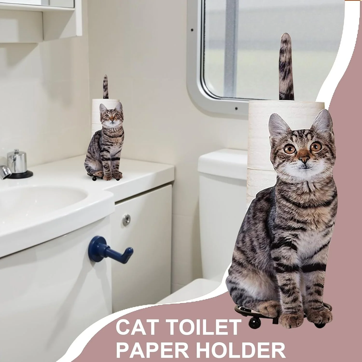 Freestanding Toilet Paper Holder,Cat Shape Toilet Paper Roll Holder | Small Space Vertical Rack, Cute Decoration Storage Use for Home, Dormitory, Spa Center Freestanding Toilet Paper Holder,Cat Shape Toilet Paper Roll Holder | Small Space Vertical Rack, Cute Decoration Storage Use for Home, Dormitory, Spa Center