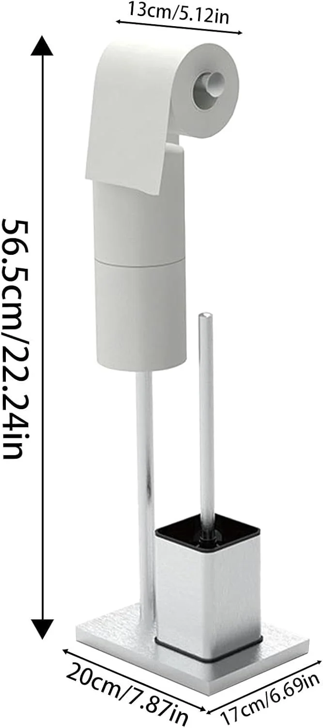 Freestanding Toilet Paper Holder - Stainless Steel Freestanding Towel Roll Container,Multifunctional Standing Toilet Paper Brush Holder for Home, Restroom, Hotel Freestanding Toilet Paper Holder - Stainless Steel Freestanding Towel Roll Container,Multifunctional Standing Toilet Paper Brush Holder for Home, Restroom, Hotel