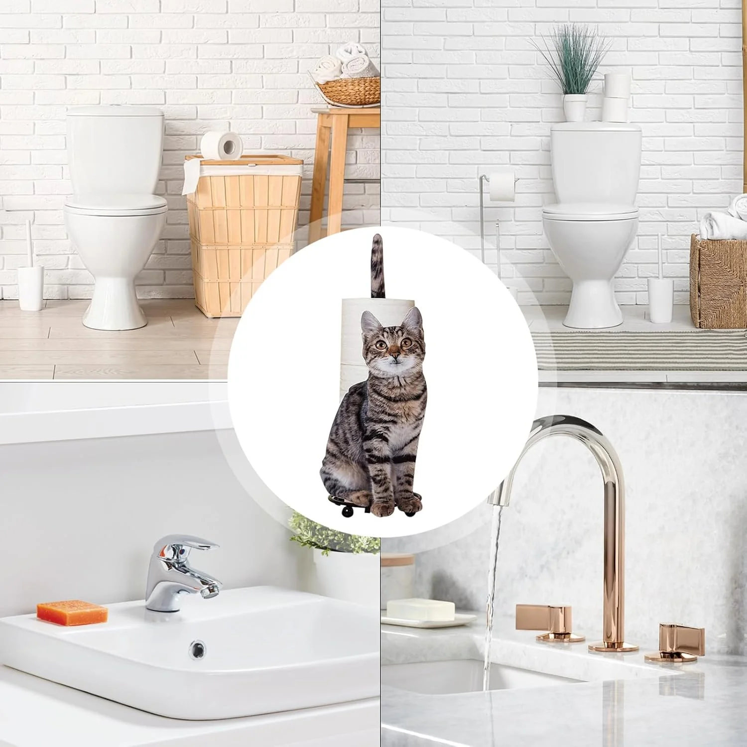 Freestanding Toilet Paper Holder,Cat Shape Toilet Paper Roll Holder | Small Space Vertical Rack, Cute Decoration Storage Use for Home, Dormitory, Spa Center Freestanding Toilet Paper Holder,Cat Shape Toilet Paper Roll Holder | Small Space Vertical Rack, Cute Decoration Storage Use for Home, Dormitory, Spa Center
