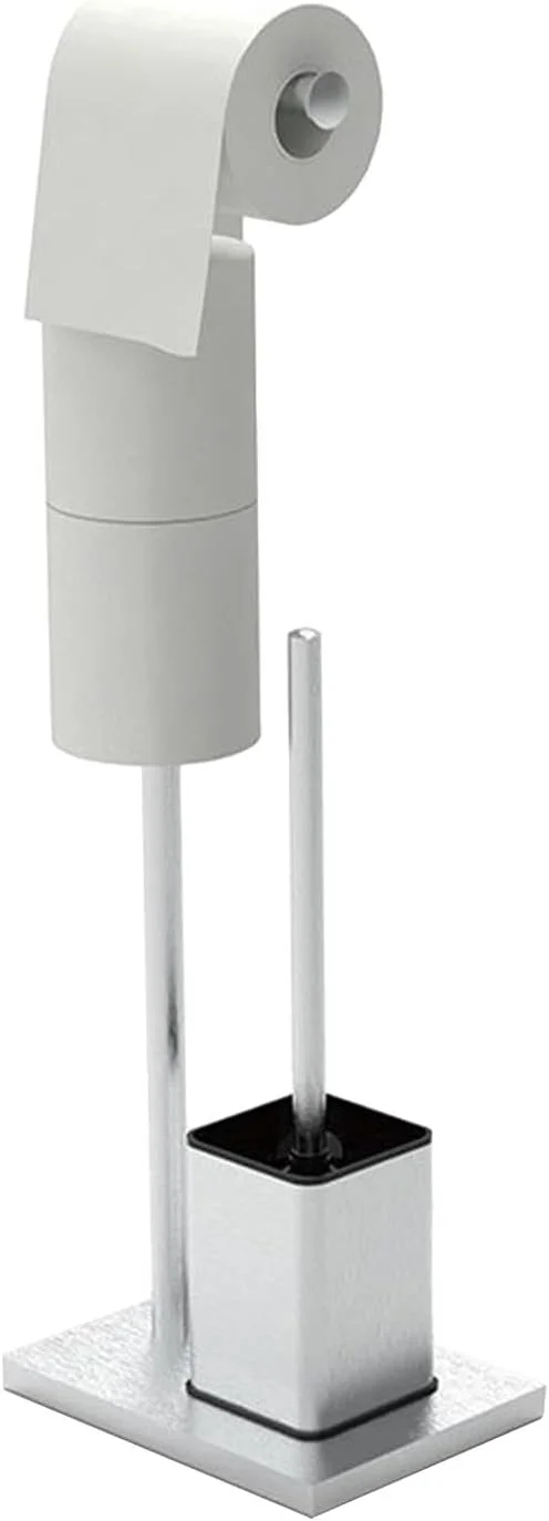 Freestanding Toilet Paper Holder - Stainless Steel Freestanding Towel Roll Container,Multifunctional Standing Toilet Paper Brush Holder for Home, Restroom, Hotel Freestanding Toilet Paper Holder - Stainless Steel Freestanding Towel Roll Container,Multifunctional Standing Toilet Paper Brush Holder for Home, Restroom, Hotel