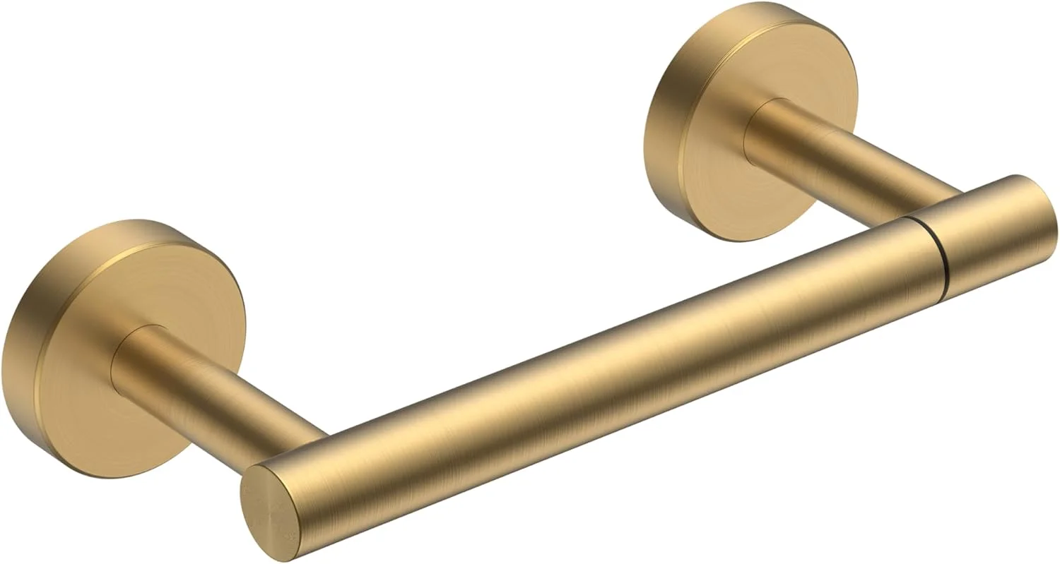 جا دستمال کاغذی فوریاس مناسب برای هر مکان، جا دستمال کاغذی طلایی برس خورده دیواری، جا دستمال کاغذی چرخشی دو پایه طلایی ساخته شده از استیل ضد زنگ SUS 304