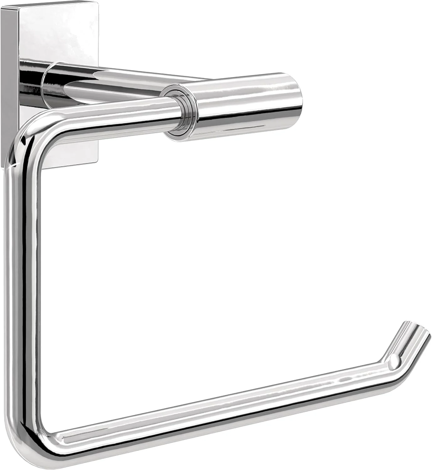 نگهدارنده دستمال توالت/حوله دستی Franklin Brass Hartwell (تک عددی) کروم براق، لوازم جانبی چند منظوره حمام، نصب دیواری، نگهدارنده رول دستمال کاغذی یورو/قفسه حوله آشپزخانه مدل HRT50-PC