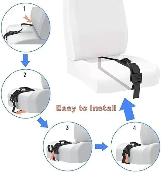 کمربند ایمنی بارداری BIGTHREE، بند شکم بارداری، کمربند ایمنی قابل تنظیم، تنظیم کننده صندلی برای مادران، جلوگیری از فشردگی شکم، راحتی و آزادی برای شکم، مشکی