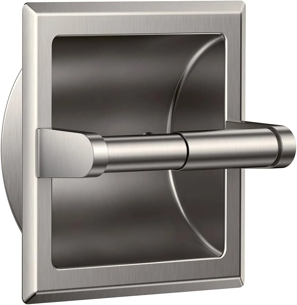 جا دستمال کاغذی توکار فوریس، نیکل برس خورده، جا دستمال کاغذی دیواری نیکل برس خورده شامل براکت نصب پشتی، جا دستمال کاغذی استیل ضد زنگ، جا دستمال کاغذی دیواری