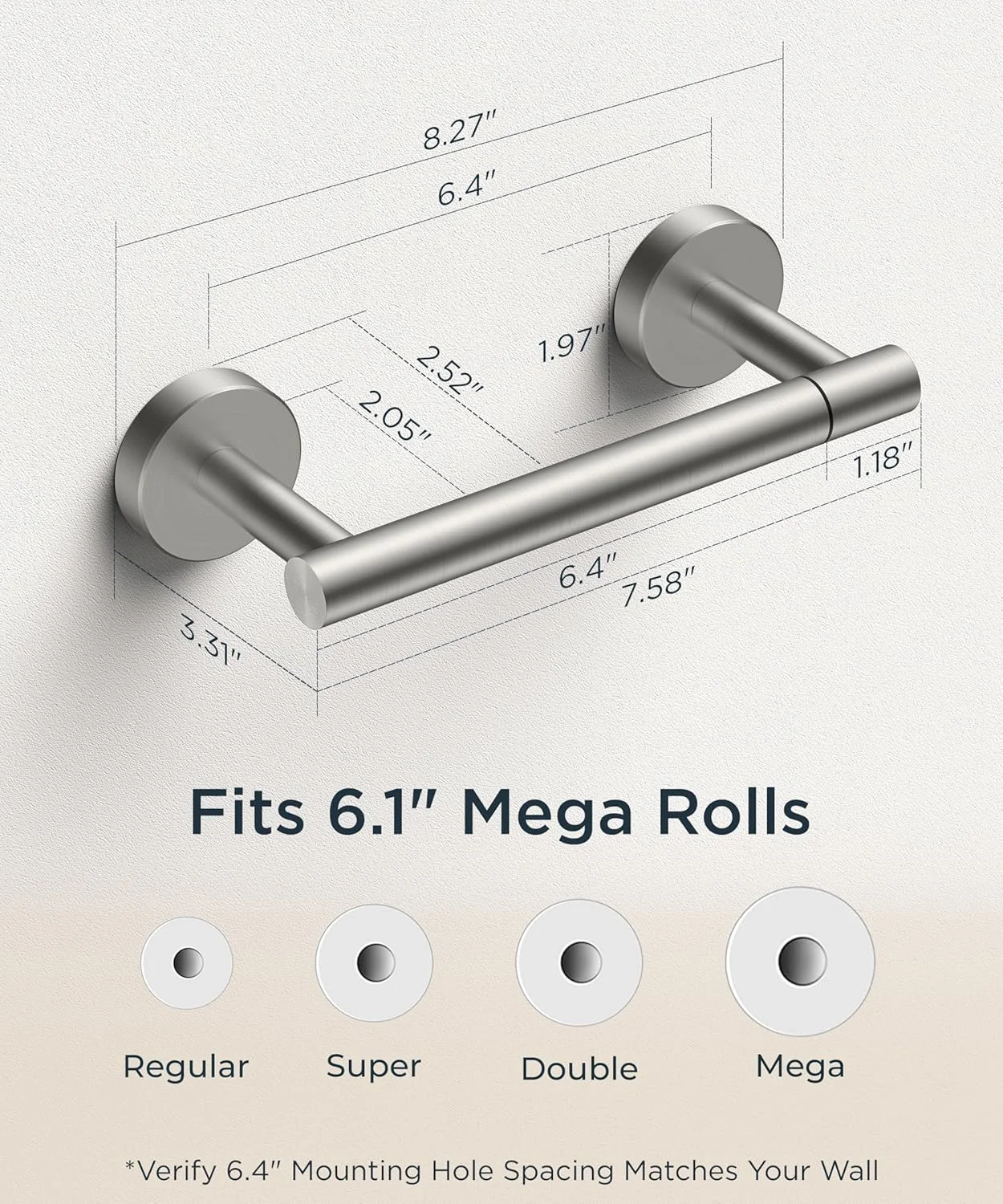 جا دستمال کاغذی توالت دیواری نیکل برس خورده فوریاس، جا دستمال کاغذی توالت نیکل برس خورده فولاد ضد زنگ SUS 304، جا دستمال کاغذی توالت چرخشی دو پایه برای حمام و کاروان جا دستمال کاغذی توالت دیواری نیکل برس خورده فوریاس، جا دستمال کاغذی توالت نیکل برس خورده فولاد ضد زنگ SUS 304، جا دستمال کاغذی توالت چرخشی دو پایه برای حمام و کاروان