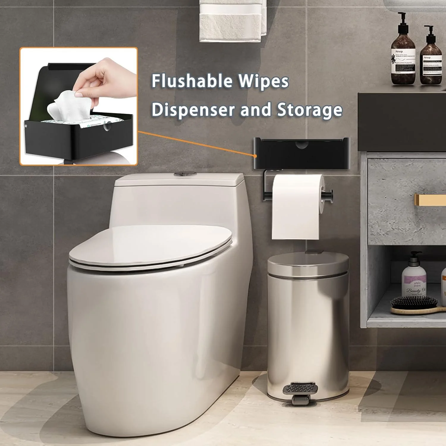 نگهدارنده دستمال توالت با قفسه، جای دستمال مرطوب و محفظه نگهداری برای حمام، نگهدارنده دستمال توالت دیواری استیل ضد زنگ با قفسه مخفی دستمال مرطوب - دستمال های مرطوب خود را دور از دید نگه دارید نگهدارنده دستمال توالت با قفسه، جای دستمال مرطوب و محفظه نگهداری برای حمام، نگهدارنده دستمال توالت دیواری استیل ضد زنگ با قفسه مخفی دستمال مرطوب - دستمال های مرطوب خود را دور از دید نگه دارید