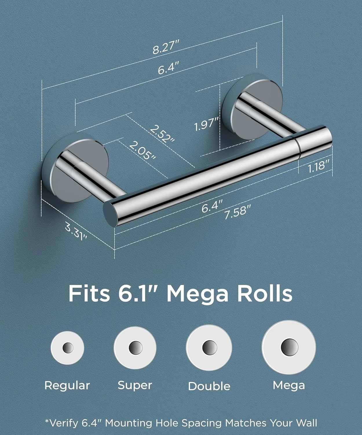 جا دستمال کاغذی توالت کروم FORIOUS، نصب دیواری با روکش پولیش شده، جا دستمال کاغذی توالت استیل ضد زنگ SUS 304، جا دستمال کاغذی دیواری چرخشی دو پایه جا دستمال کاغذی توالت کروم FORIOUS، نصب دیواری با روکش پولیش شده، جا دستمال کاغذی توالت استیل ضد زنگ SUS 304، جا دستمال کاغذی دیواری چرخشی دو پایه