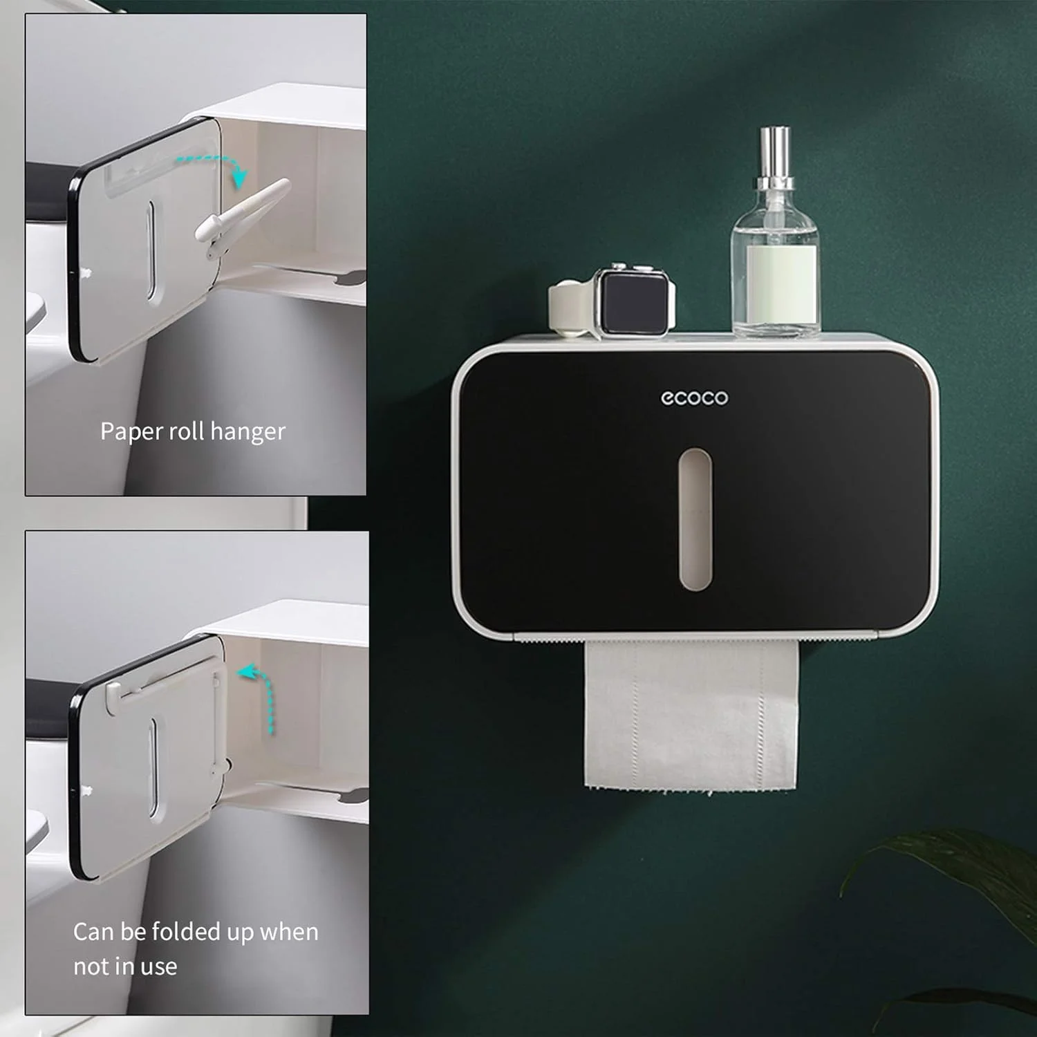 جا کاغذی دیواری بدون نیاز به سوراخکاری Fawoonu، جعبه دستمال کاغذی ضد آب، مناسب برای هتل، رستوران، منزل و حمام جا کاغذی دیواری بدون نیاز به سوراخکاری Fawoonu، جعبه دستمال کاغذی ضد آب، مناسب برای هتل، رستوران، منزل و حمام