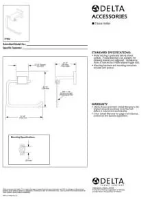 جا دستمال توالت دلتا مدل آرا، مشکی مات، لوازم جانبی حمام، 77550-BL جا دستمال توالت دلتا مدل آرا، مشکی مات، لوازم جانبی حمام، 77550-BL