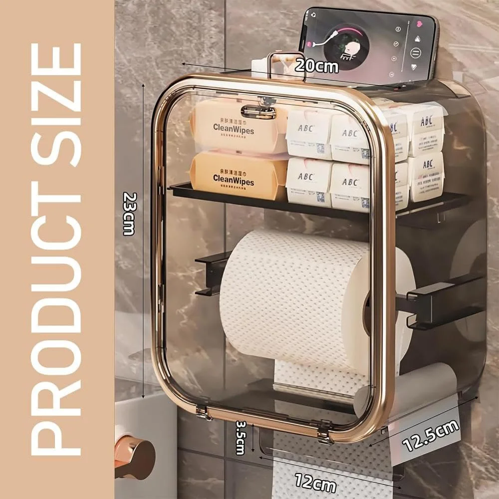 جا دستمال کاغذی رولی چسبی ضد آب Erweicet مناسب نصب دیواری برای دستشویی، آشپزخانه و اتاق نشیمن جا دستمال کاغذی رولی چسبی ضد آب Erweicet مناسب نصب دیواری برای دستشویی، آشپزخانه و اتاق نشیمن