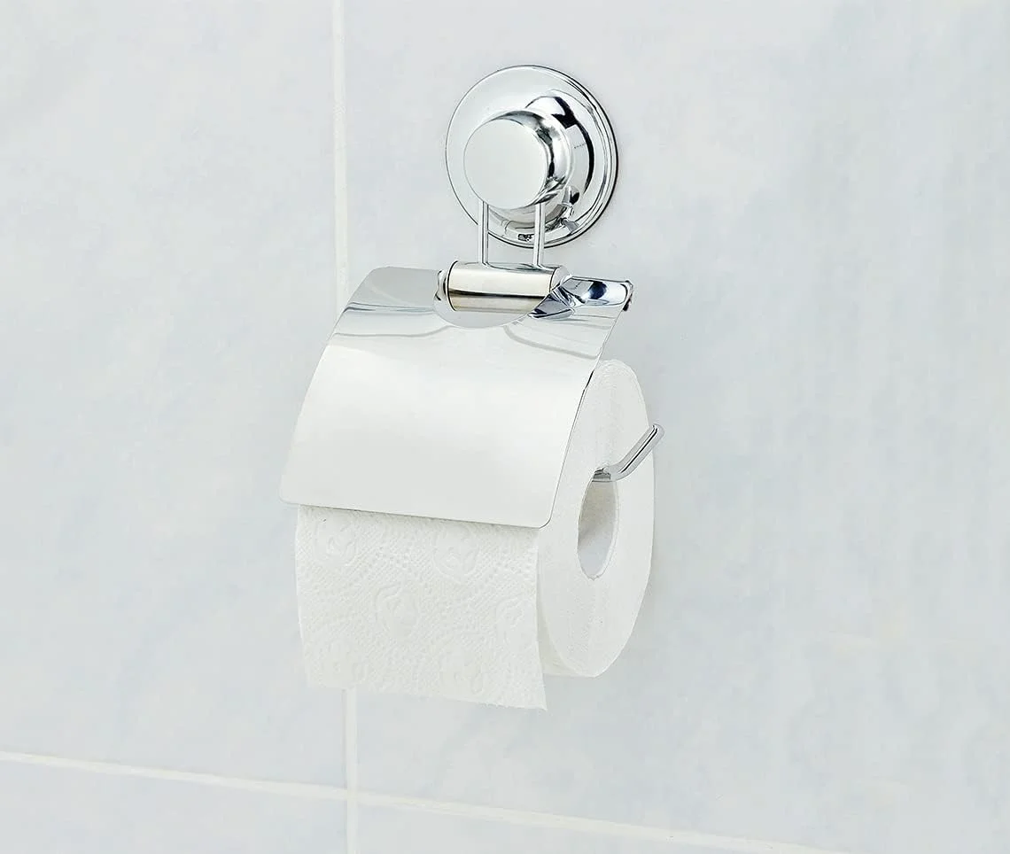 نگهدارنده رول دستمال کاغذی Everloc، بدون نیاز به سوراخکاری، پیچ، چسب، مکنده و نصب روی دیوار، کروم، نگهدارنده دستمال توالت برای حمام، نصب آسان، EVL-10220 نگهدارنده رول دستمال کاغذی Everloc، بدون نیاز به سوراخکاری، پیچ، چسب، مکنده و نصب روی دیوار، کروم، نگهدارنده دستمال توالت برای حمام، نصب آسان، EVL-10220
