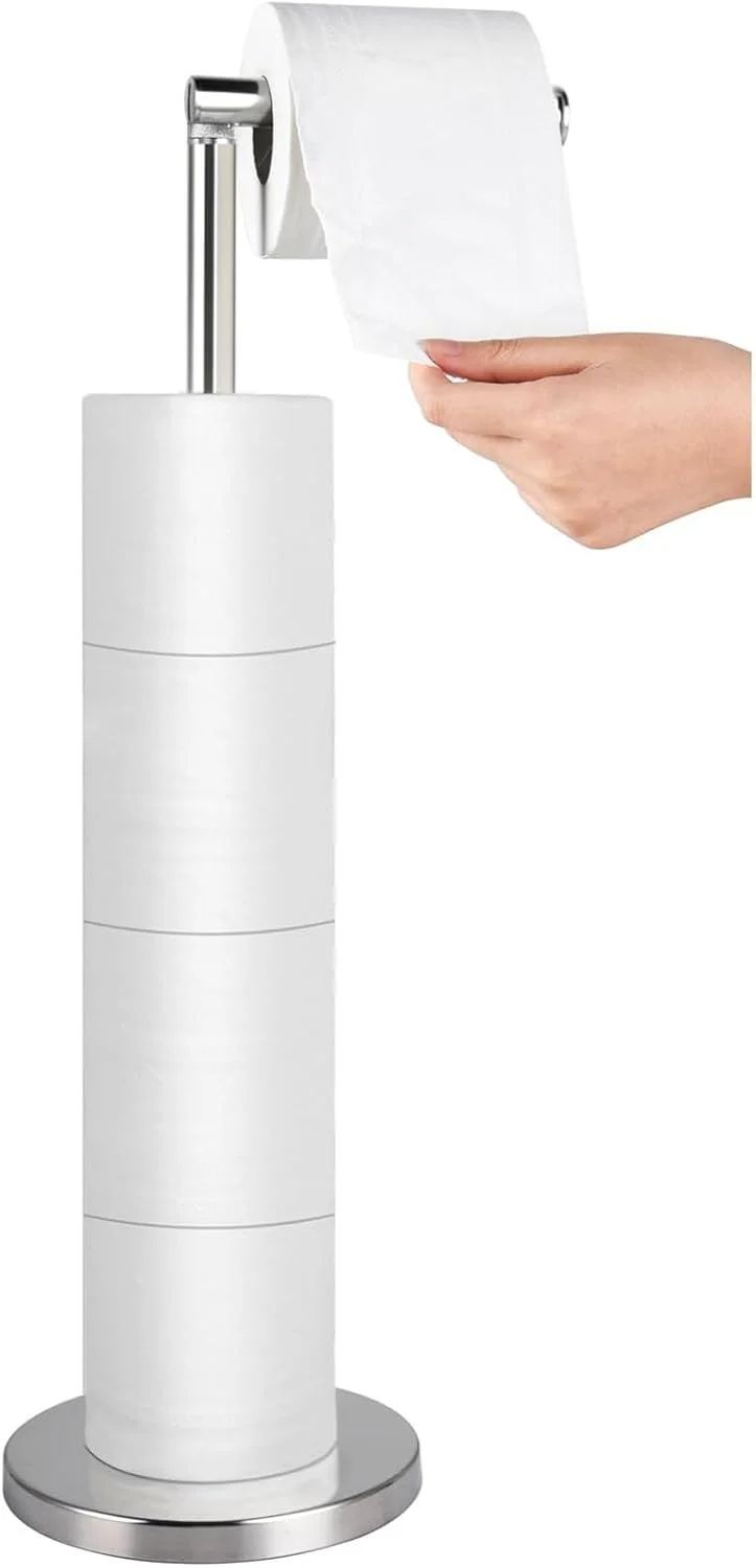 جا دستمال توالت ایمپوی، جا دستمال کاغذی ایستاده، جا رولی دستمال توالت با روکش کروم استیل ضد زنگ