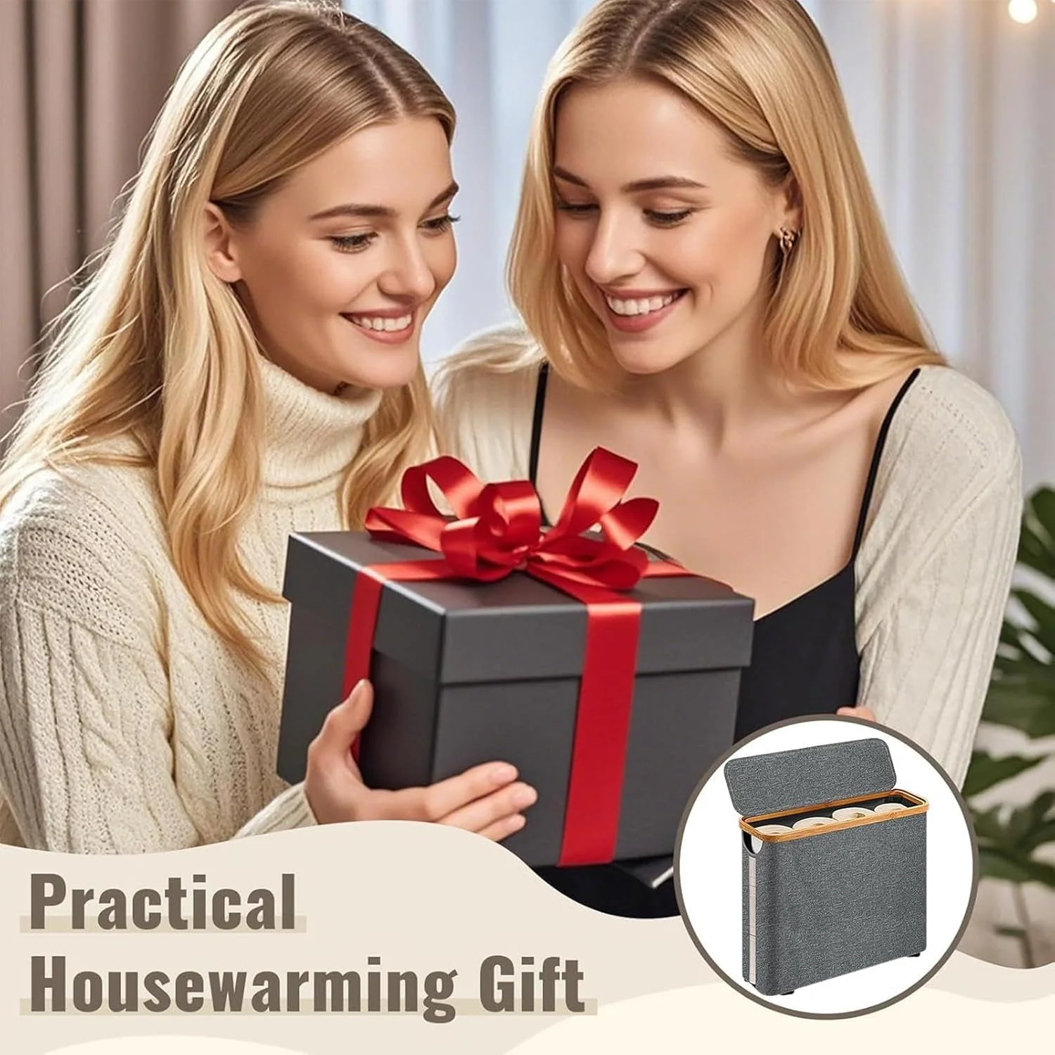 نگهدارنده لوازم بهداشتی - سازمان دهنده و نگهدارنده دستمال توالت، سبد ضد آب با کشو، مناسب برای حوله و لوازم بهداشتی منزل، خوابگاه، آشپزخانه، قفسه اتاق، زیر سینک، میز کناری و رختشورخانه