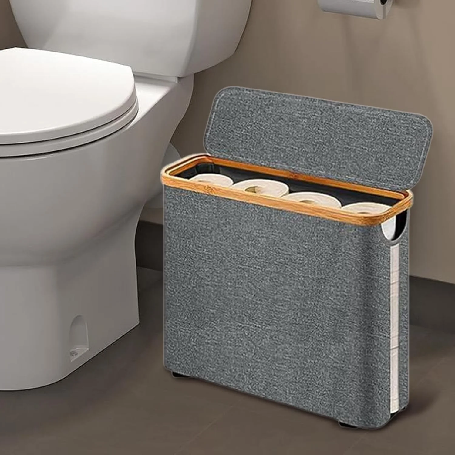 نگهدارنده لوازم بهداشتی - سازمان دهنده و نگهدارنده دستمال توالت، سبد ضد آب با کشو، مناسب برای حوله و لوازم بهداشتی منزل، خوابگاه، آشپزخانه، قفسه اتاق، زیر سینک، میز کناری و رختشورخانه