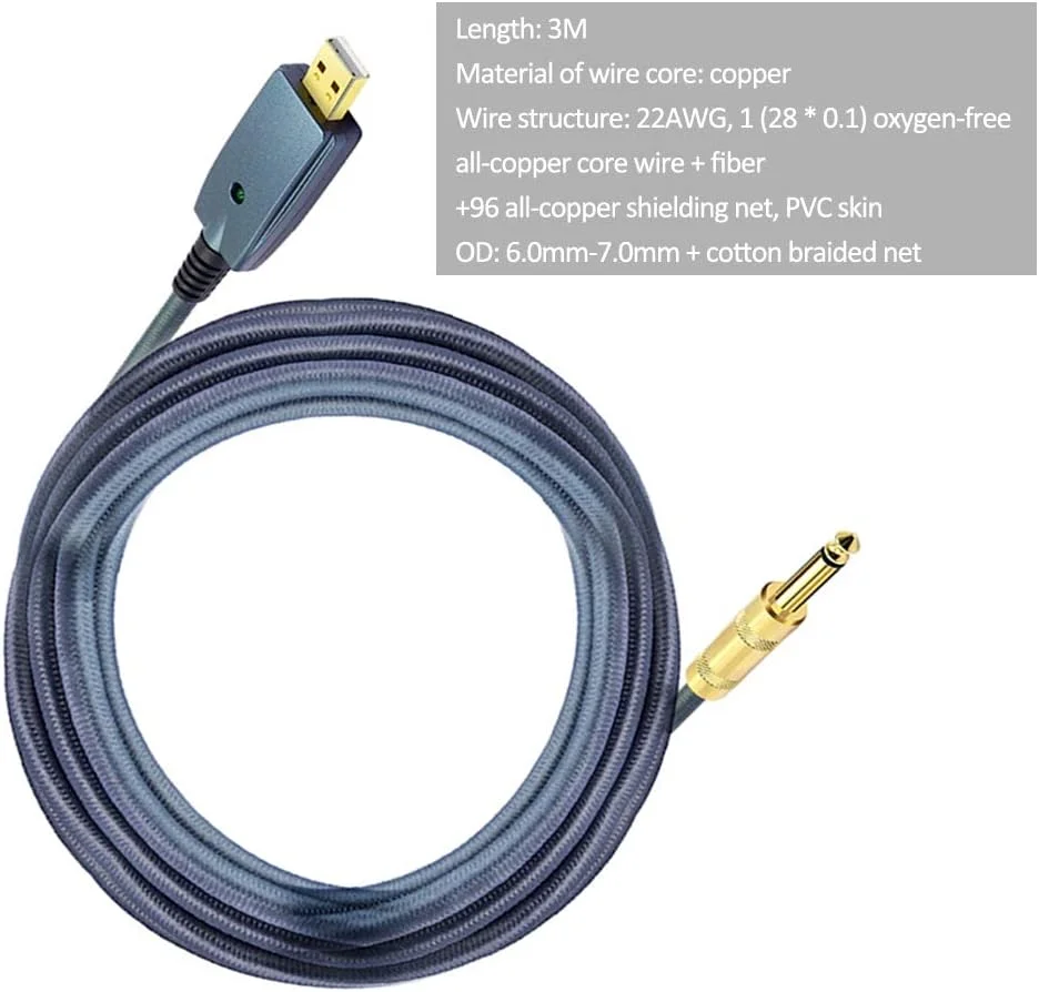کابل صوتی OUNA، کابل گیتار USB لوازم جانبی گیتار الکتریک رابط سیم اتصال صوتی گیتار آداپتور کابل گیتار 6.35 میلی متری کابل صوتی OUNA، کابل گیتار USB لوازم جانبی گیتار الکتریک رابط سیم اتصال صوتی گیتار آداپتور کابل گیتار 6.35 میلی متری