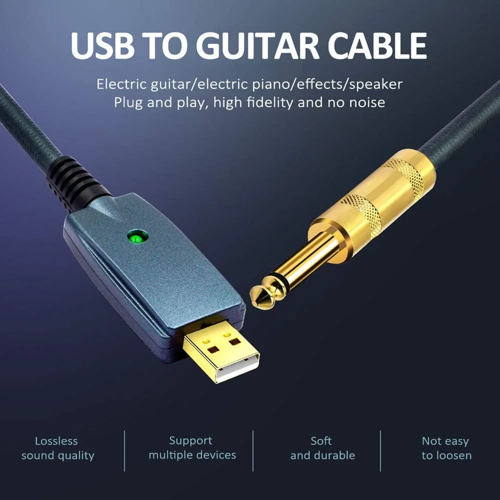 کابل صوتی OUNA، کابل گیتار USB لوازم جانبی گیتار الکتریک رابط سیم اتصال صوتی گیتار آداپتور کابل گیتار 6.35 میلی متری کابل صوتی OUNA، کابل گیتار USB لوازم جانبی گیتار الکتریک رابط سیم اتصال صوتی گیتار آداپتور کابل گیتار 6.35 میلی متری