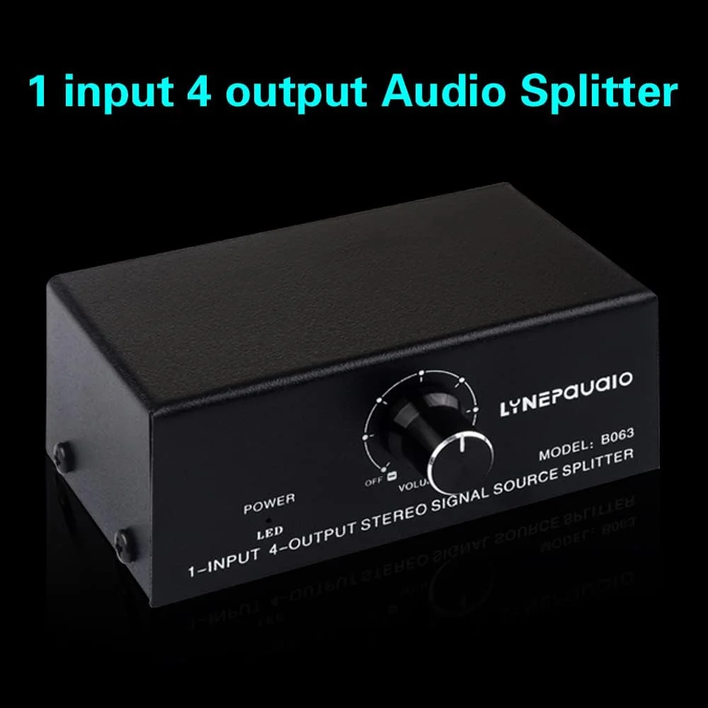 OUNA Signal Distributor, B063 1 in 4 out Audio Signal Distributor Stereo Signal Source Audio Splitter Lossless Output USB 5V Powered RCA Interface OUNA Signal Distributor, B063 1 in 4 out Audio Signal Distributor Stereo Signal Source Audio Splitter Lossless Output USB 5V Powered RCA Interface