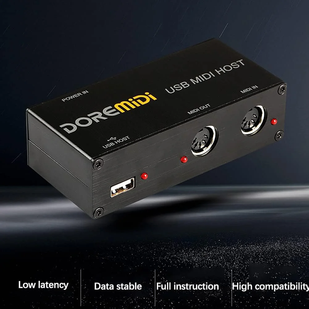 OUNA مبدل USB به MIDI برای اتصال گیتار، سینتی سایزر و سایر تجهیزات موسیقی الکترونیکی OUNA مبدل USB به MIDI برای اتصال گیتار، سینتی سایزر و سایر تجهیزات موسیقی الکترونیکی
