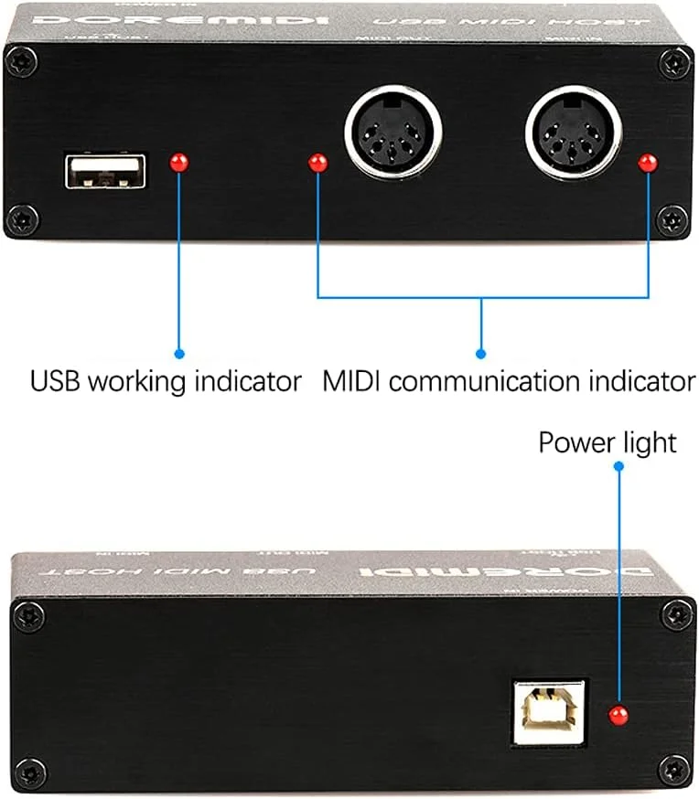 OUNA مبدل USB به MIDI برای اتصال گیتار، سینتی سایزر و سایر تجهیزات موسیقی الکترونیکی OUNA مبدل USB به MIDI برای اتصال گیتار، سینتی سایزر و سایر تجهیزات موسیقی الکترونیکی