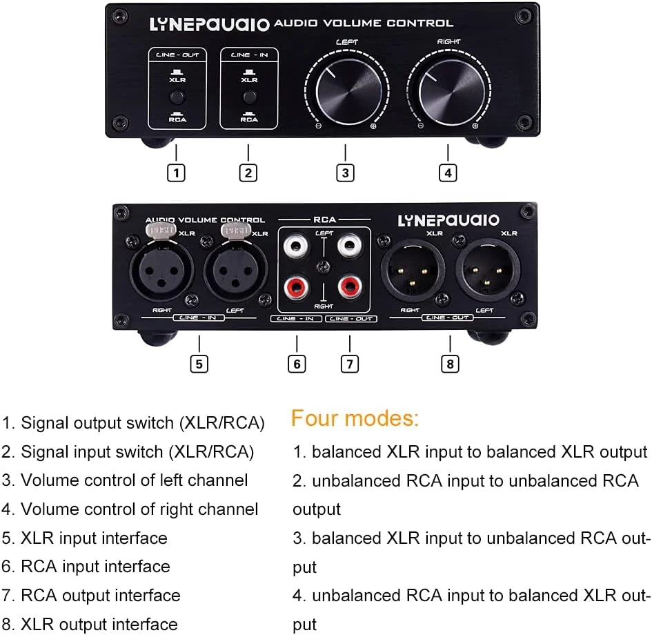 کنترلر حجم صدای OUNA، کنترلر حجم صدای پسیو با حالت کاملاً متعادل و تک سر XLR و رابط RCA برای بلندگوی پیش تقویت کننده سیستم استریو خانگی کنترلر حجم صدای OUNA، کنترلر حجم صدای پسیو با حالت کاملاً متعادل و تک سر XLR و رابط RCA برای بلندگوی پیش تقویت کننده سیستم استریو خانگی