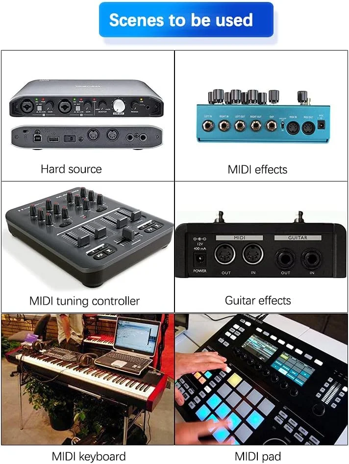 OUNA مبدل USB به MIDI برای اتصال گیتار، سینتی سایزر و سایر تجهیزات موسیقی الکترونیکی OUNA مبدل USB به MIDI برای اتصال گیتار، سینتی سایزر و سایر تجهیزات موسیقی الکترونیکی