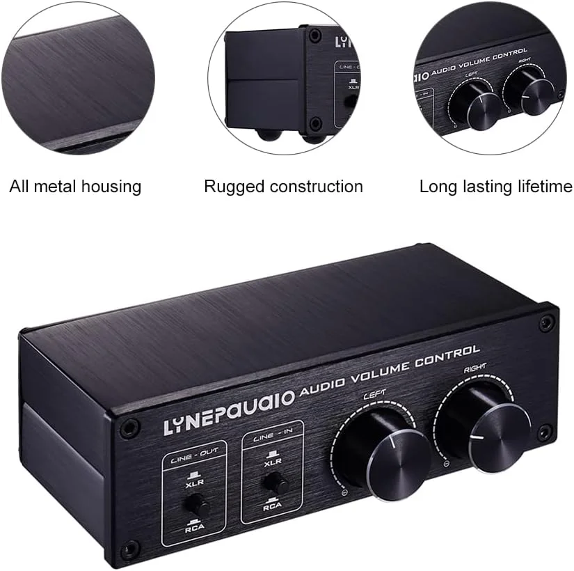 کنترل کننده حجم صدای پسیو OUNA با حالت کاملاً متعادل و تک سر XLR و رابط RCA برای سیستم استریو خانگی پیش تقویت کننده بلندگو کنترل کننده حجم صدای پسیو OUNA با حالت کاملاً متعادل و تک سر XLR و رابط RCA برای سیستم استریو خانگی پیش تقویت کننده بلندگو